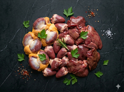Tavuk Kalbi, Taşlık Ve Ciğeri (Mısır Tavuğu)